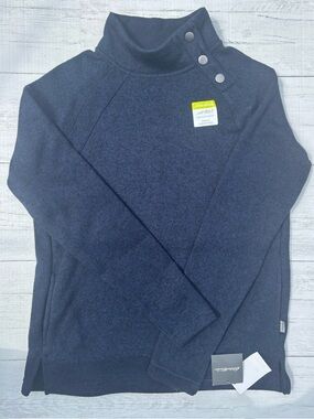Eddie Bauer NWT Navy Blue Pullover Fleece Jacket Women’s Small Quarter Zip